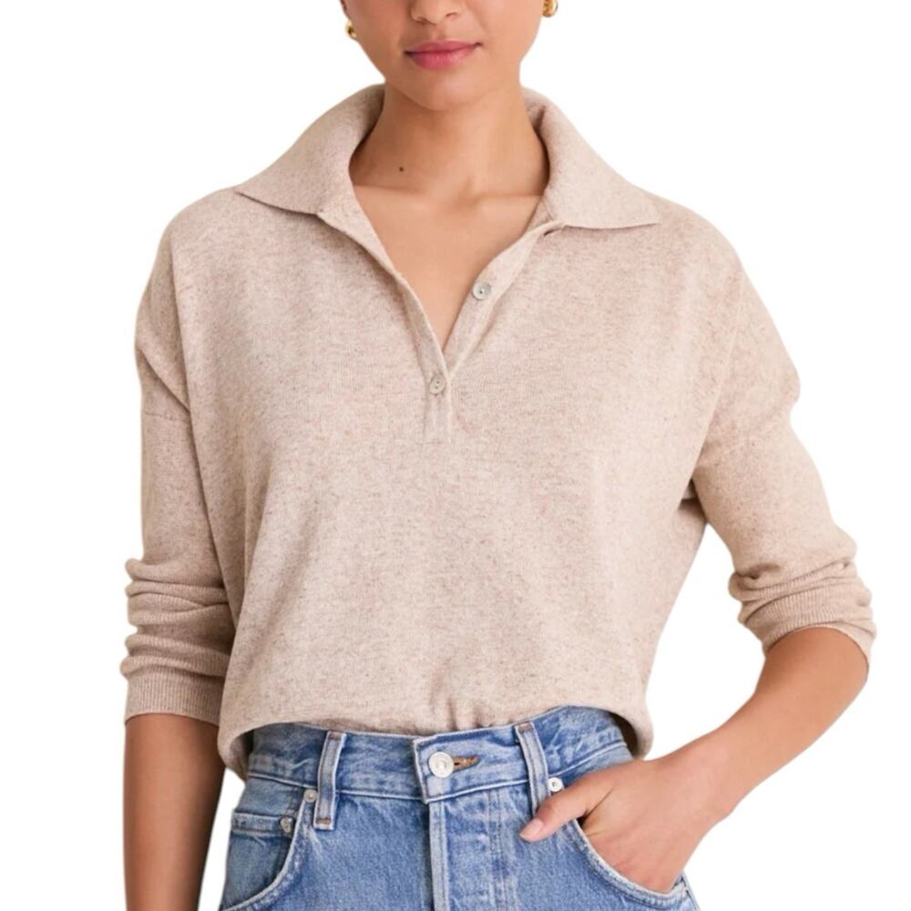 Tuckernuck Clayton Polo Shirt Womens XS/S Linen Tencel